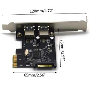 Pci-e Express Usb 3.0 Hub 2 Port Molex Sata Çoklayıcı Çoğaltıcı 4459