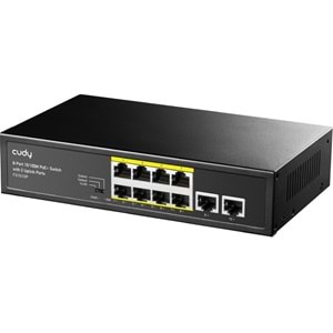 Cudy FS1010P 8 Port 10/100MBPS 120W Poe+, 2 Uplink Rack Mount Metal Switch