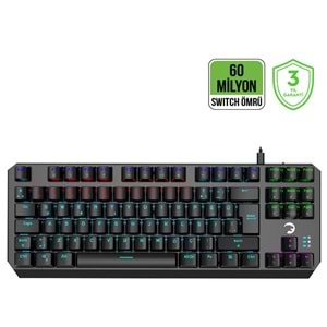 GamePower Overlord 60M Mekanik Kırmızı Switch Türkçe Q 88 Tuş USB Gaming Klavye