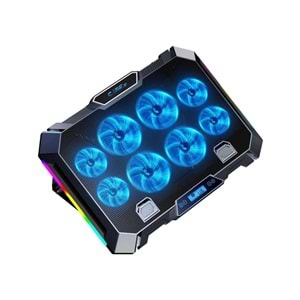 Claw's Vortex 8x Turbo LED Fan - 10 Modlu RGB - LCD Ekran - Ayarlabilir Fan Hızı & 7 Farklı Stand Yükseklik Kademesi