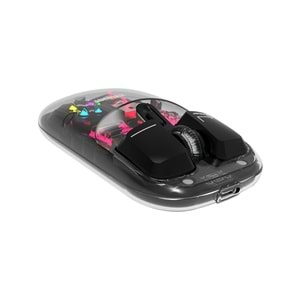 Everest SM-BT89 Opal Şarj Edilebilir Sessiz Siyah Transparan Rgb 2in1 2bt ve 2.4ghz Kablosuz Mouse