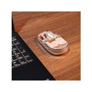 Everest SM-BT29 Glassy Turuncu Transparan Şeffaf 2in1 Bluetooth ve 2.4ghz Kablosuz Mouse