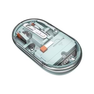 Everest SM-BT29 Glassy Mavi Transparan Şeffaf 2in1 Bluetooth ve 2.4ghz Kablosuz Mouse