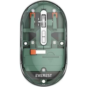 Everest SM-BT29 Glassy Yeşil Transparan Şeffaf 2in1 Bluetooth ve 2.4ghz Kablosuz Mouse