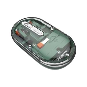 Everest SM-BT29 Glassy Yeşil Transparan Şeffaf 2in1 Bluetooth ve 2.4ghz Kablosuz Mouse