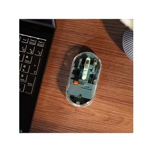 Everest SM-BT29 Glassy Yeşil Transparan Şeffaf 2in1 Bluetooth ve 2.4ghz Kablosuz Mouse