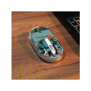 Everest SM-BT29 Glassy Yeşil Transparan Şeffaf 2in1 Bluetooth ve 2.4ghz Kablosuz Mouse