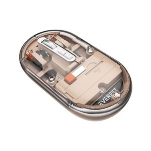 Everest SM-BT29 Glassy Rose Gold Transparan Şeffaf 2in1 Bluetooth ve 2.4ghz Kablosuz Mouse