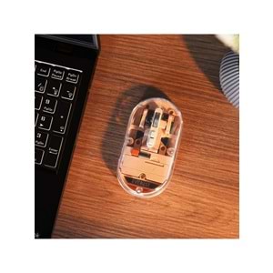 Everest SM-BT29 Glassy Rose Gold Transparan Şeffaf 2in1 Bluetooth ve 2.4ghz Kablosuz Mouse
