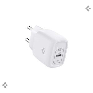 Spigen 20W USB-C Mini Hızlı Şarj Aleti/Şarj Isısını Düşürür GaN Destekli Akım Korumalı Güç Adaptörü iPhone & Android & iPad