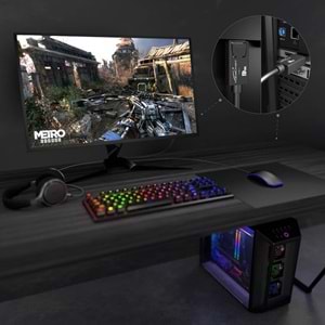KabelDirekt – 2m – DisplayPort kablosu, DP 1.4, VESA sertifikalı (60Hz'de 8K, 144hz, HDR10-oyun monitörleri için ideal, Freesync/G-Sync, resmi olarak VESA yönergelerine göre test edilmiştir, siyah)