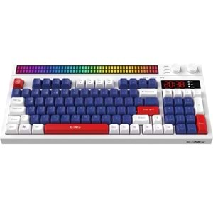 Claw's Spectrum K1 Fonksiyonel Çift LCD Ekran & Çift Rgb - Ses Kontrolcülü Membran 94 Tuşlu Spectrum Rgb Modlu Gaming Klavye