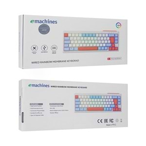 Acer Emachines EAK810 Oyuncu Klavyesi Rainbow Aydınlatma Mini Klavye Türkçe Q Gaming Klavye