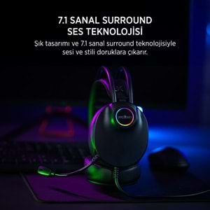 James Donkey 713 Rainbow 7.1 Siyah Gaming Kulaklık