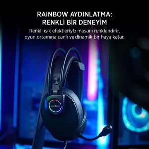 James Donkey 713 Rainbow 7.1 Siyah Gaming Kulaklık