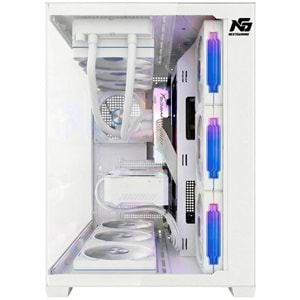 Alpha Elite 7x Argb Fan Kumanda Ve Kontrolcü Atx Boş Bilgisayar Kasası Beyaz