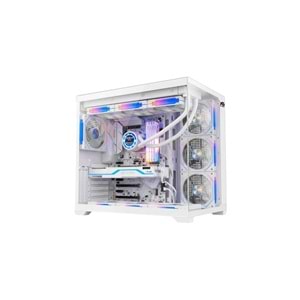Alpha Elite 7x Argb Fan Kumanda Ve Kontrolcü Atx Boş Bilgisayar Kasası Beyaz