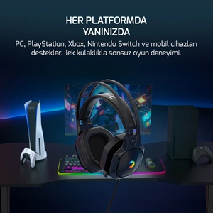 GamePower Ryo Siyah 7.1 Surround Rainbow Gaming (Oyuncu) Kulaklık