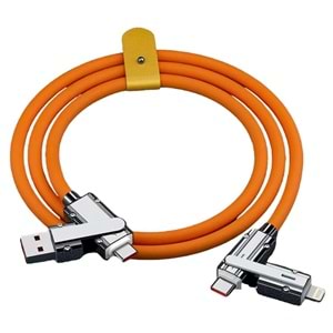 Usb Type C Lightning 4 in 1 Hızlı Şarj Data Kablosu Çevirici Dönüştürücü Adaptör 120W 2Metre 6020