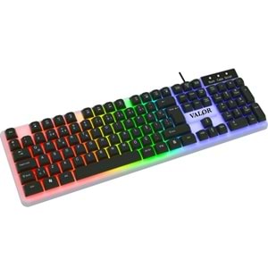 Valor Commander Rgb Işıklı & Full Set 104 Tuşlu Membran Oyuncu Klavyesi