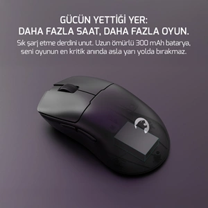 GamePower Radus PAW3311 12.000DPI Kablosuz Siyah Ultra Hafif Gaming Mouse (Grip Tape Hediyeli)