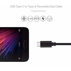 Usb Type C 3.1 To Usb 3.0 2 Metre Çevirici Dönüştürücü Adaptör Kablosu 5109