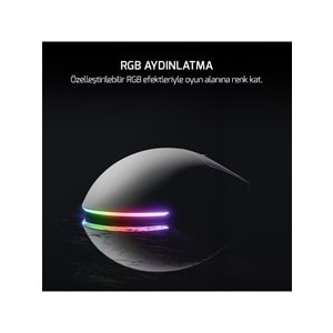 Gamepower Kodex RGB 12.000DPI PAW3311 Kablosuz Beyaz Gaming Mouse (Grip Tape Hediyeli)