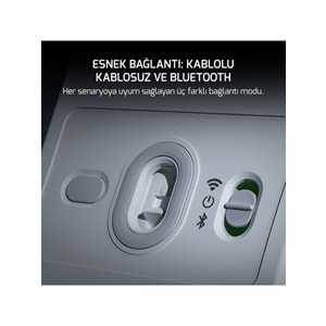 Gamepower Kodex RGB 12.000DPI PAW3311 Kablosuz Beyaz Gaming Mouse (Grip Tape Hediyeli)
