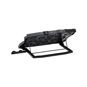 Throne Frost GT15 15X Turbo LED Fan - 10 Modlu Rgb - LCD Ekran - Ayarlabilir Fan Hızı & 9 Farklı Stand Yükseklik Kademesi – 2x USB - Metal Mesh Zemin Notebook Soğutucu - Siyah (9