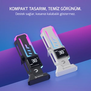 Gamepower Heatsync V2 ARGB Dikey Ekran Kartı Tutucu Beyaz