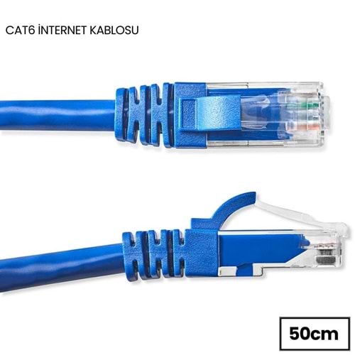 Cat6 İnternet Ethernet Rj45 Lan Kablosu 0.5 Metre AL4610