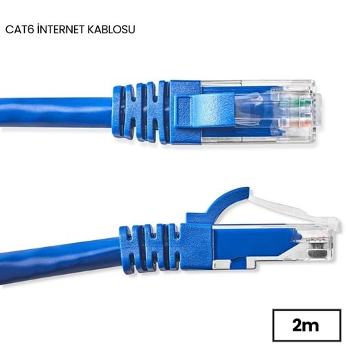 Cat6 İnternet Ethernet Rj45 Lan Kablosu 2 Metre AL4938