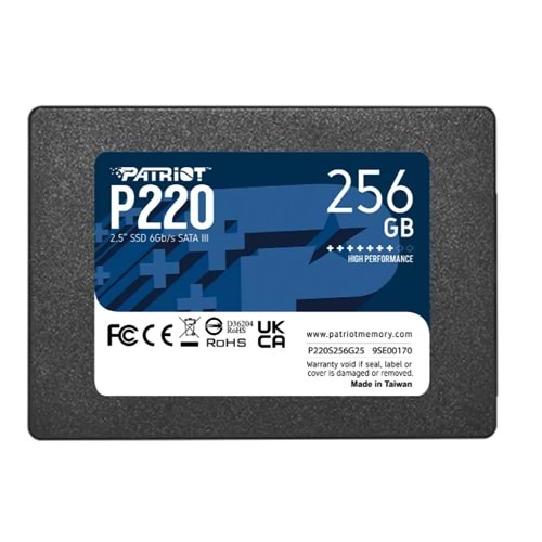 Patriot P220 256GB 550/490MB/s 2.5¨ SATA3 SSD Disk ( P220S256G25 )