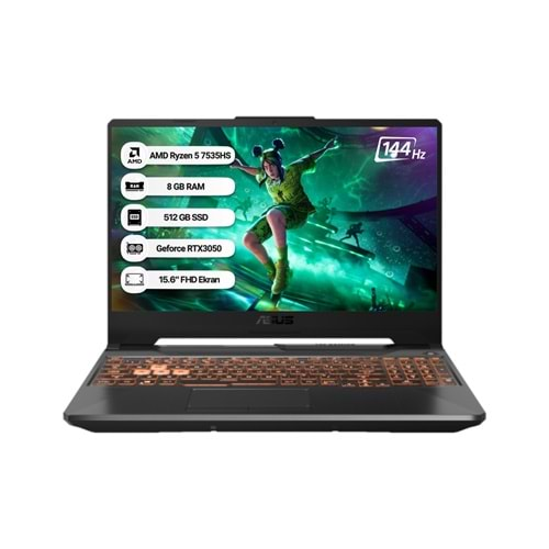 Asus Tuf Gaming A15 FA506NC-HN050 Amd Ryzen 5 7535HS 8 GB 512 GB SSD Rtx 3050 144 Hz Freedos 15.6