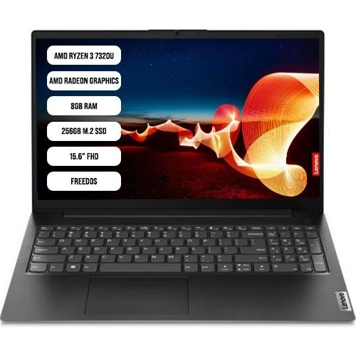 Lenovo V15 RYZEN 3 7320U 8GB 256 GB SSD Freedos O/b 15.6'' 82YU00P0TX Taşınabilir Bilgisayar