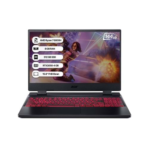 Acer Nitro 5 AN515-46 Amd Ryzen 7 6800H 8gb 512GB SSD RTX3050 Freedos 15.6