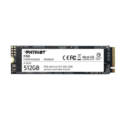 Patriot P300 512GB 1700/1100MB/s NVMe M.2 SSD Disk (P300P512GM28)