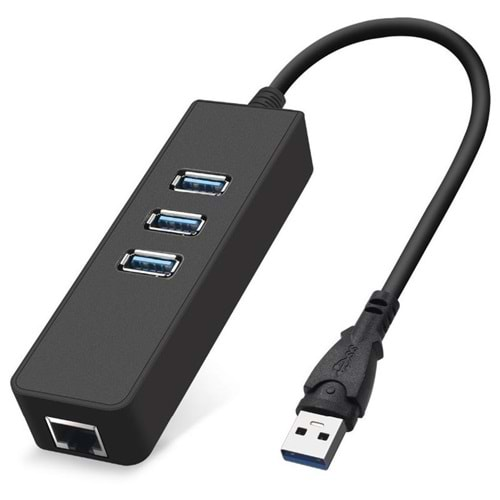 Usb 3.0 To Ethernet Gigabit Rj45 3 Port Hub Çoklayıcı Adaptör 4263