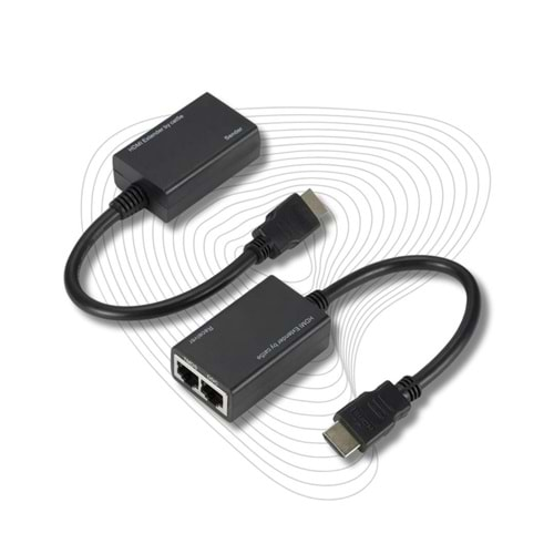 Hdmi Rj45 Cat5e 6 Extender Uzatıcı Uzatma Aparatı Adaptör 1080p 4757