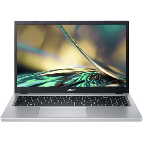 Acer Aspire 3 A315-510P-38X0 Dizüstü Bilgisayar, 15.6 inç FHD, Intel i3-N305, 8 GB DDR5 RAM, 256 GB SSD, FreeDOS, Gümüş