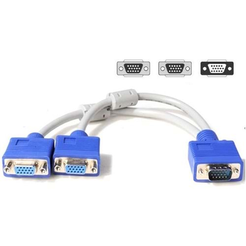 Vga Y Kablo Çoklayıcı Switch Splitter Kablosu Çoklu Monitör Tv 4567