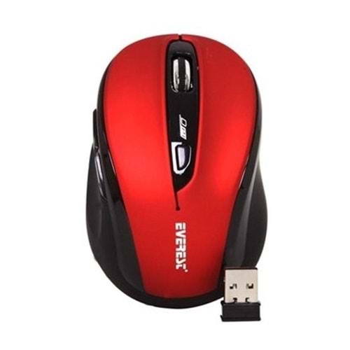 Everest Sm-613 Kırmızı/Siyah 2.4Ghz Optik Kablosuz Mouse