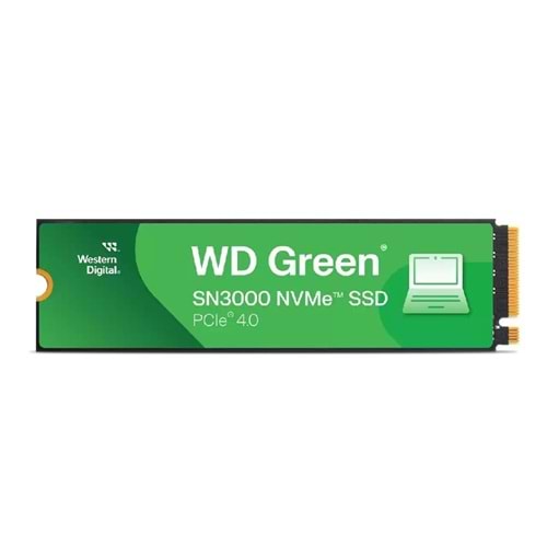 WD 500GB GREEN SN3000 NVMe Gen4x4 M.2 SSD 5000MB Okuma / 4100MB Yazma