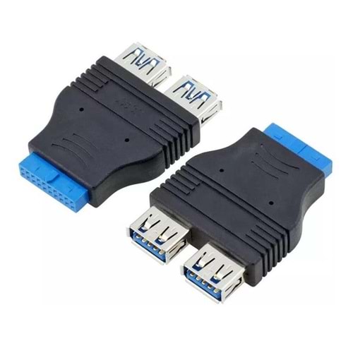 19 Pin 2xUSB 3.0 To 9 Pin USB 2.0 Çevirici Dönüştürücü Adaptör 4924