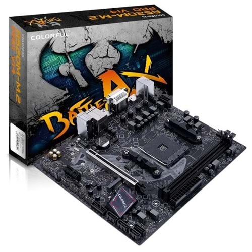 COLORFUL BATTLE-AX A520M-K M.2 V14 DDR4 3200MHz mATX AM4 Gaming (Oyuncu) Anakart