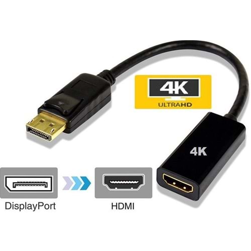4K Destekli Displayport Hdmi Çevirici Dönüştürücü Adaptör 4810