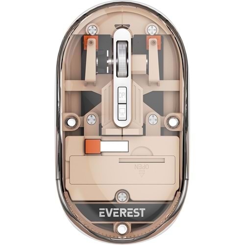 Everest SM-BT29 Glassy Rose Gold Transparan Şeffaf 2in1 Bluetooth ve 2.4ghz Kablosuz Mouse