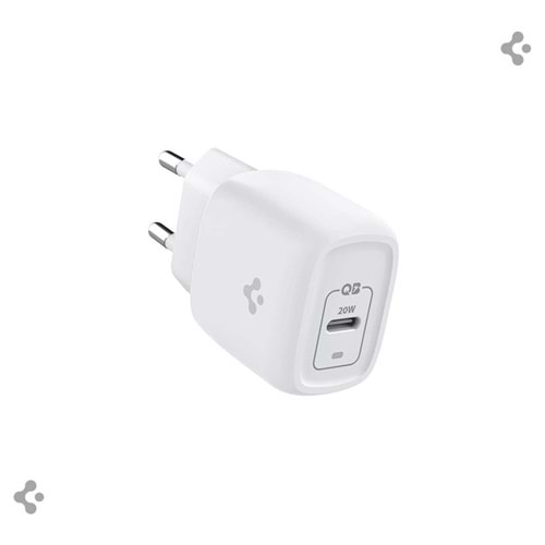 Spigen 20W USB-C Mini Hızlı Şarj Aleti/Şarj Isısını Düşürür GaN Destekli Akım Korumalı Güç Adaptörü iPhone & Android & iPad