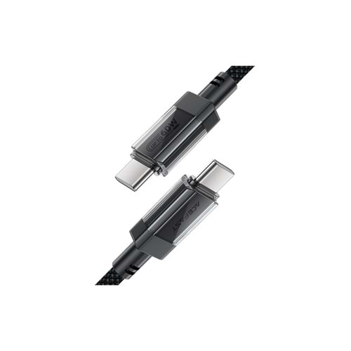 Acefast USB-C to USB-C PD60W Güç 1.2 Metre Kablo PPS 2.0 - Super Hızlı Şarj - Apple Uyumlu Type-C Şarj Data Kablosu - C12-03
