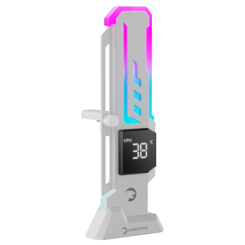 Gamepower Heatsync V2 ARGB Dikey Ekran Kartı Tutucu Beyaz